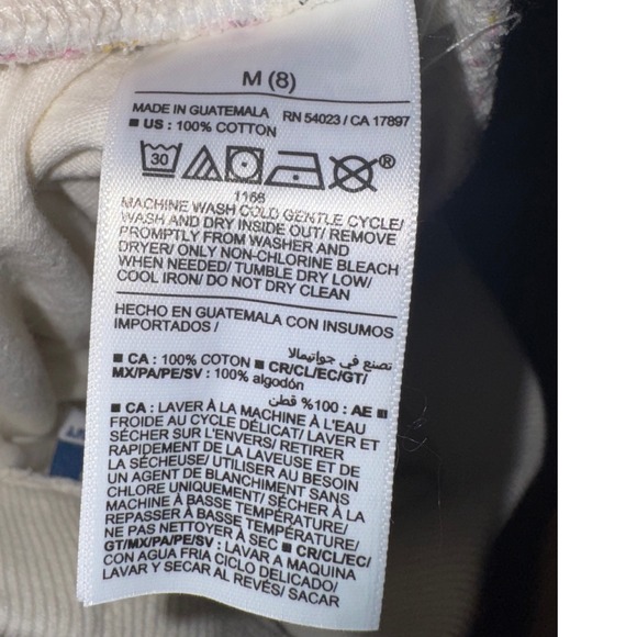 Old Navy Skort Floral Print Athletic Play Skirt Size Medium 8 Girls - Picture 5 of 5